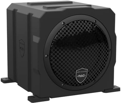 wet sounds Package - Black Stealth XT-12, 12 Speaker High Powered Sound Bar w/Remote and AS-8 8" 350 Watt Powered Stealth Subwoofer