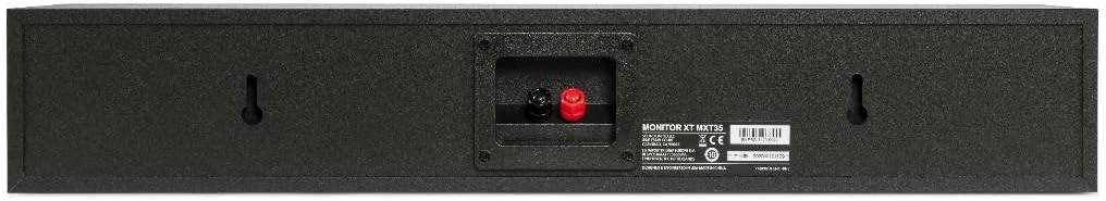 Polk Monitor XT35 Slim Center Channel Speaker - Hi-Res Audio Certified, Dolby Atmos & DTS:X Compatible, 1" Terylene Tweeter & Four 3" Dynamically Balanced Woofer, Wall-Mountable, Midnight Black