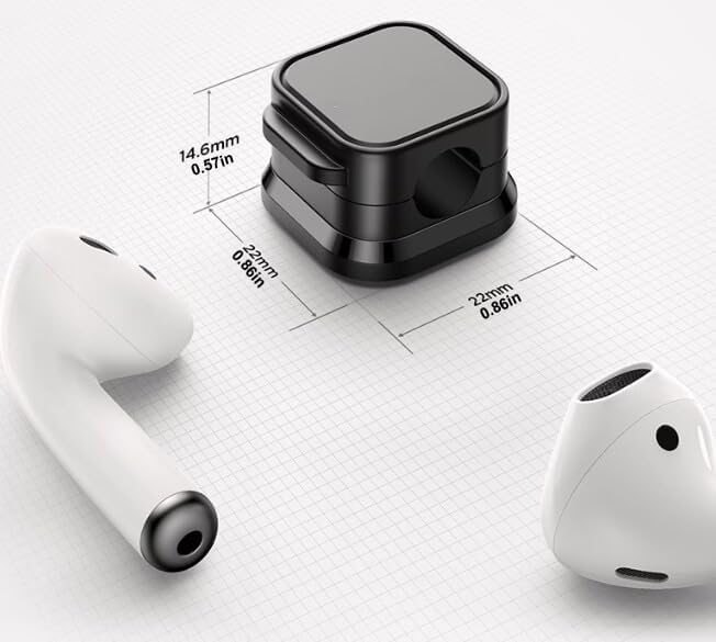 Generic 6 Pack Magnetic Cord Holder, Adhesive Wire Organizer, Under Desk Cable Clip Management, Cord Keeper Organizer for Office Home Desk Wall Nightstand (Black)