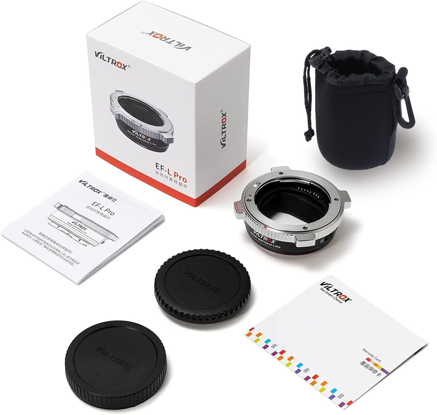 VILTROX EF-L Pro Auto Focus Lens Mount Adapter With Security Lock for Canon EF/EF-S to L Mount Camera - Compatible With Leica SL2, Lumix S1 S1H S5, Sigma fp L - Ideal for Large Lenses