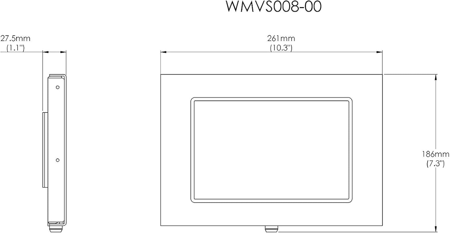 TABcare Locking Security Metal Case for iPad Mini Used as Kiosk, POS, Store, Show Display (White, iPad Mini 4/5)