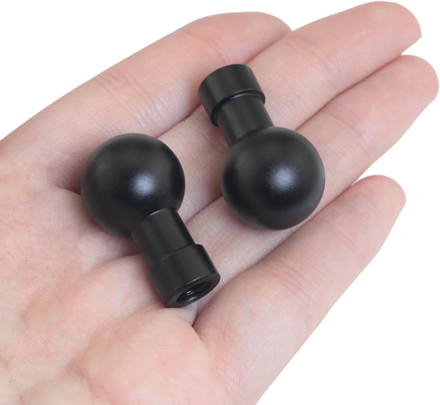 2PCS Ball Head to 1/4 Female Photo Bracket Conversion Accessories Aluminium Alloy 17mm Direct Broadcast Bracket Accessories Mobile Phone Mounting Bracket for Camera Mobile Phone GPS