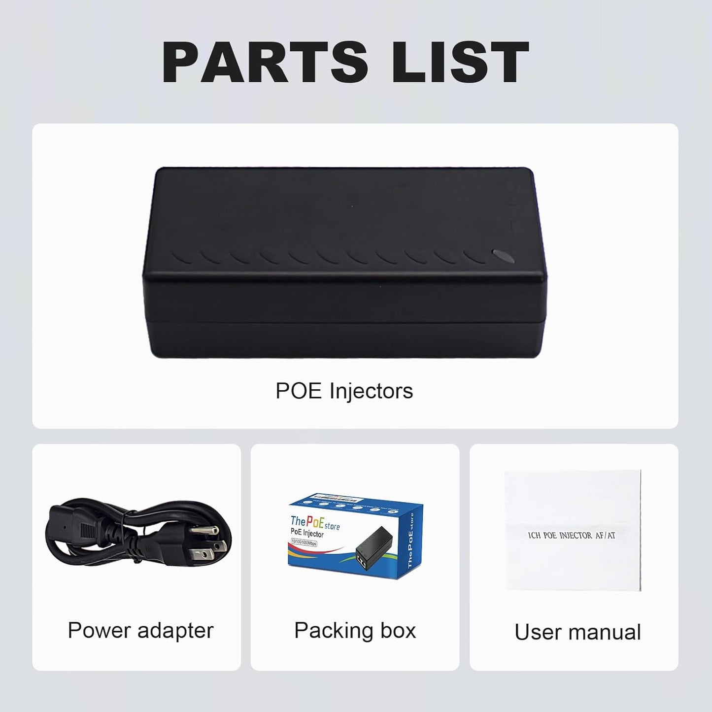 Gigabit PoE+ Injector Adapter - 30W 48V Power Over Ethernet Plus - 10/100/1000Mbps, IEEE 802.3af/at Compliant - Up to 100 M (328 ft) Range, by ThePoEstore