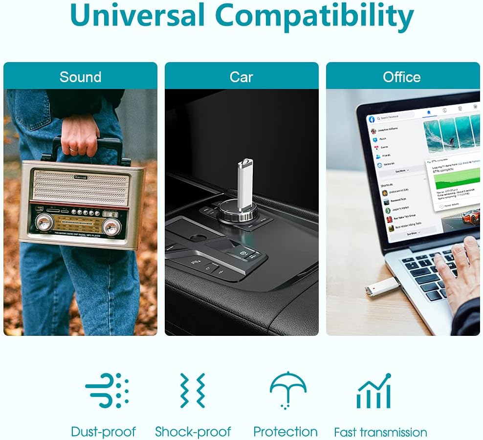 KEXIN 50 Pack 4GB Flash Drive - 4GB USB Pen Drive Memory Stick - 50 Pieces White (4G50PCS)