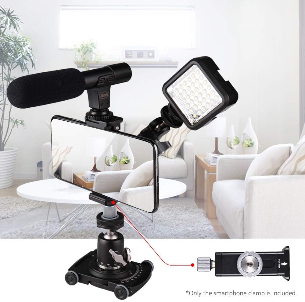 Phone Mount for Tripod, Smartphone Tripod Adapter for iPhone Samsung Cell Phone Stand Holder with Cold Shoe and Arca Swiss Quick Release Plate for iPhone 15 Pro Max Galaxy S24