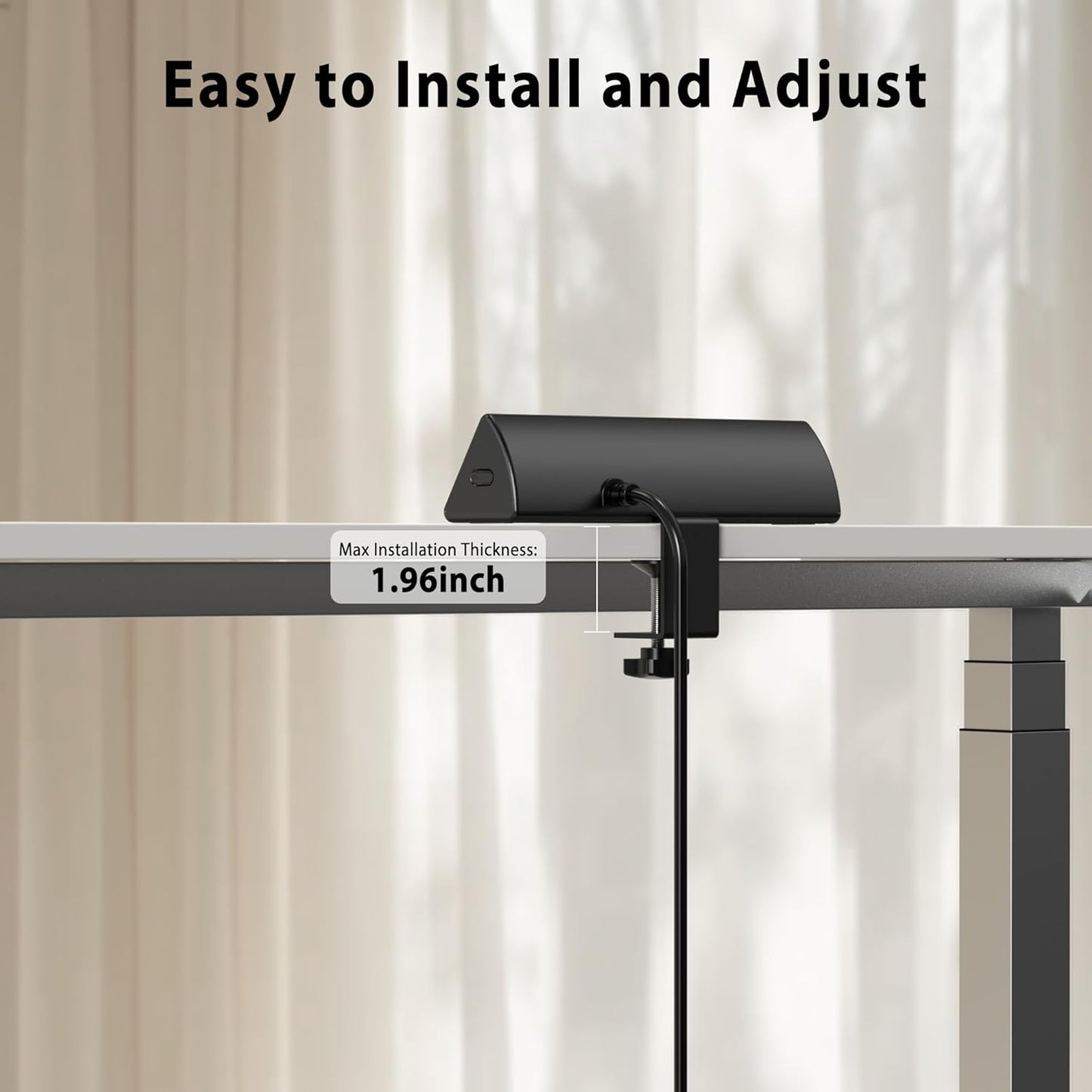 Jgstkcity Desk Clamp Power Strip,20W Fast Charging Station,Surge Protector Nightstand Edge Mount,1875W Extension Cord with Multiple Outlets,2 USB-C,2 USB-A,for Home Office (Black, 6 FT)