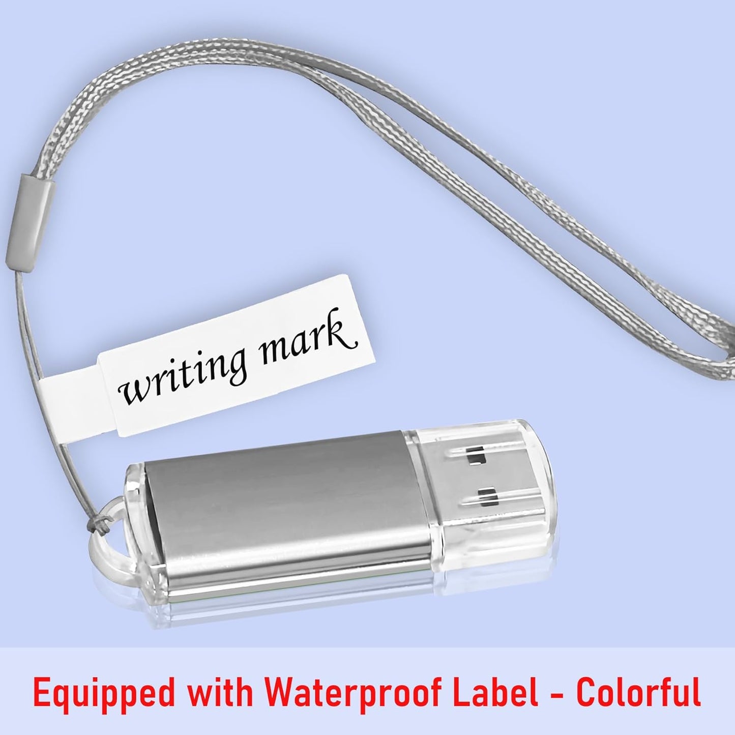 USB Thumb Drive 8GB Flash Drives 20 Pack, Nicepicten Memorias USB 2.0 Memory Stick FAT32 Flash Zip Drive 8 GB Jump Drives Multipack Pendrive with Landards and Lables (Sliver 8GB, 20 Pieces)