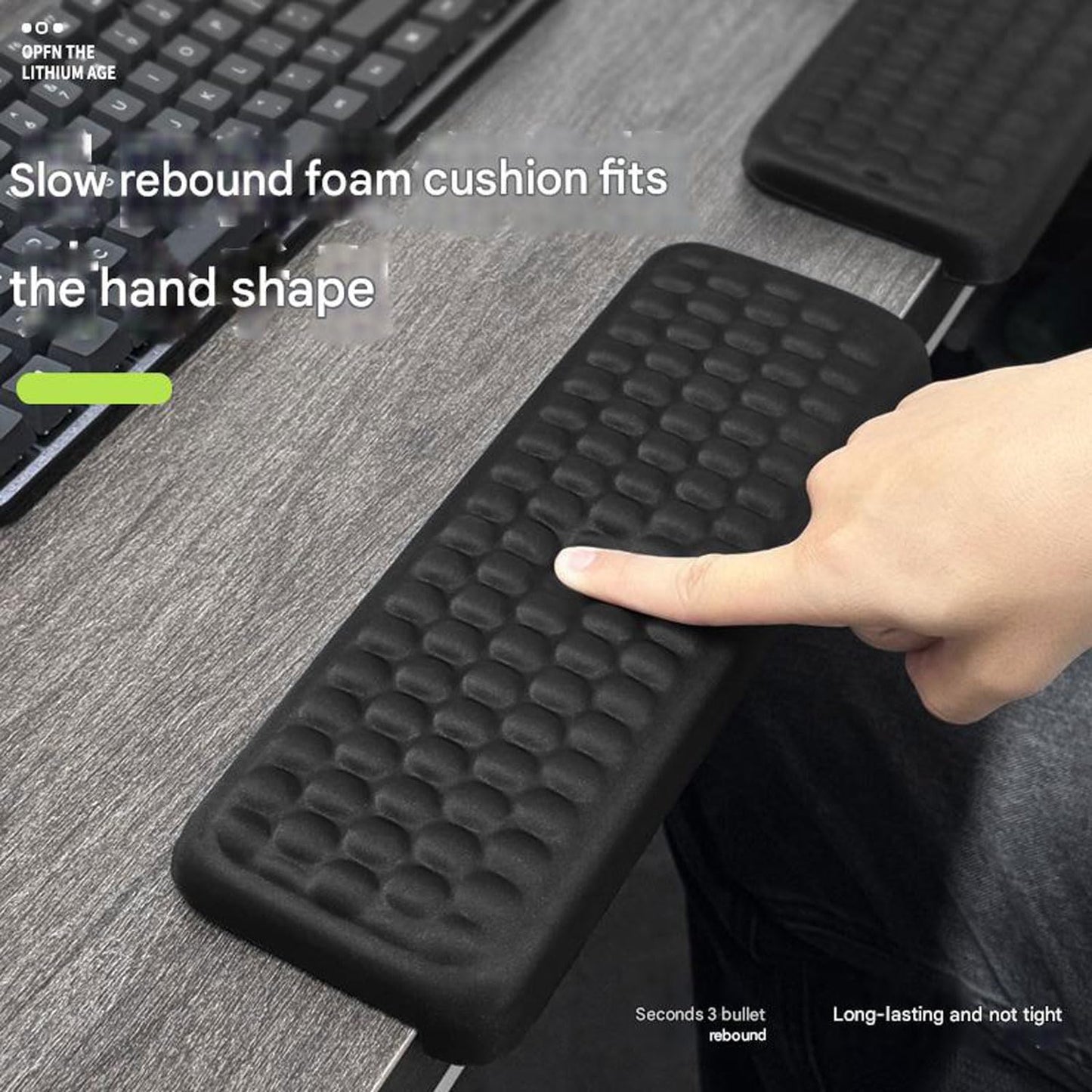 Memory Foam Ergonomic Armrest Pads for Office Chair,Computer Desk Arm Rest Support Cushion with Anti-Slip,Arm Wrist Elbow Extender Protector for Home Office Gaming–Black,2 PCs