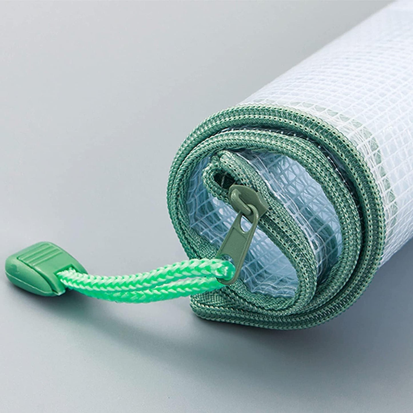 Oaimyy-16 Pcs-3"x 5"-Plastic Mesh Zipper Pouch Document Folders Bag Zipper Zip File Folders Puzzle Storage Bags for Office Supplies, Travel,Puzzles Games Organizing Storage-Multicolor