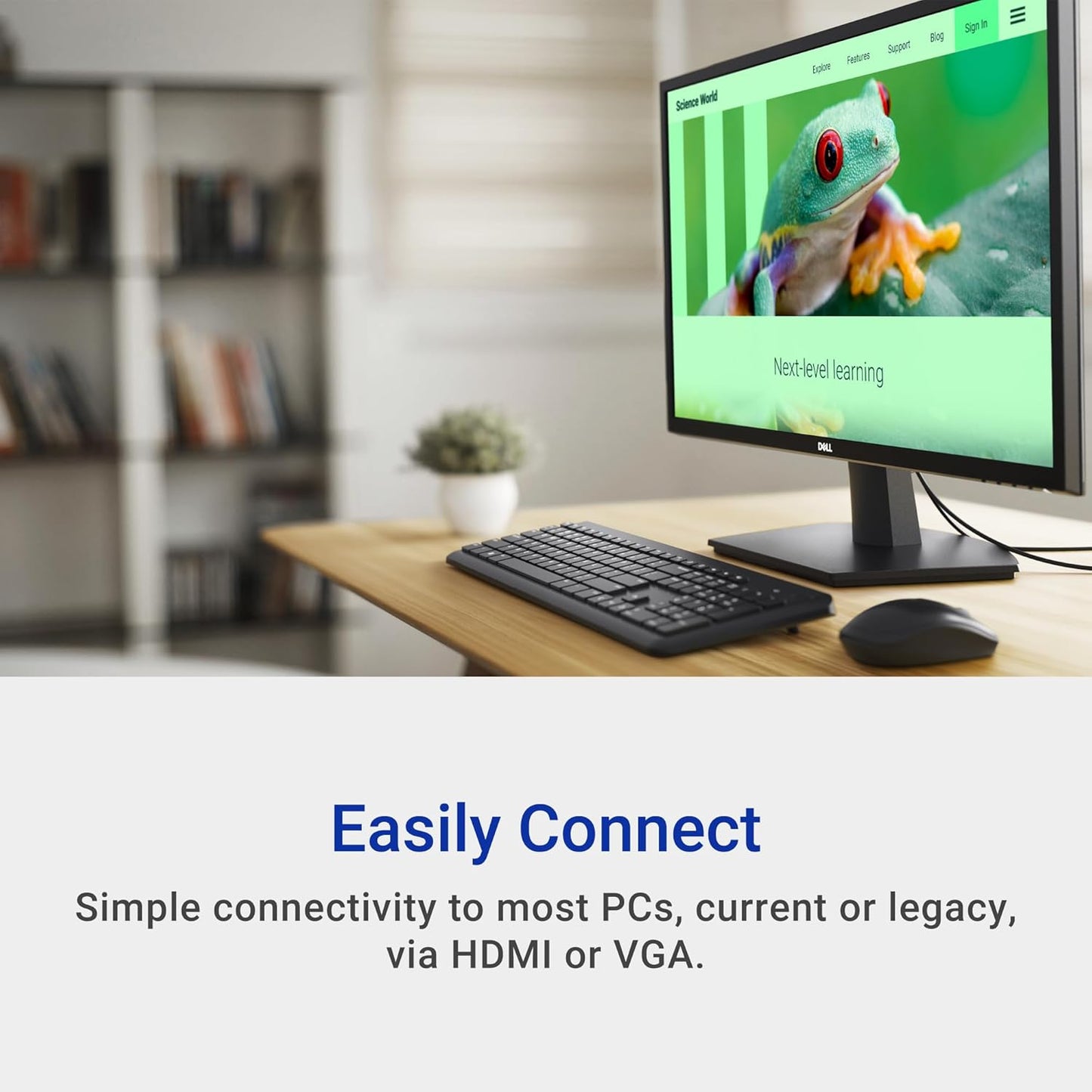 Dell 27 SE2725H Monitor - 27-Inch Full HD (1920x1080), VA Panel, Tilt Functionality, Certified by TÜV Rheinland for 3-Star Eye Comfort - Black