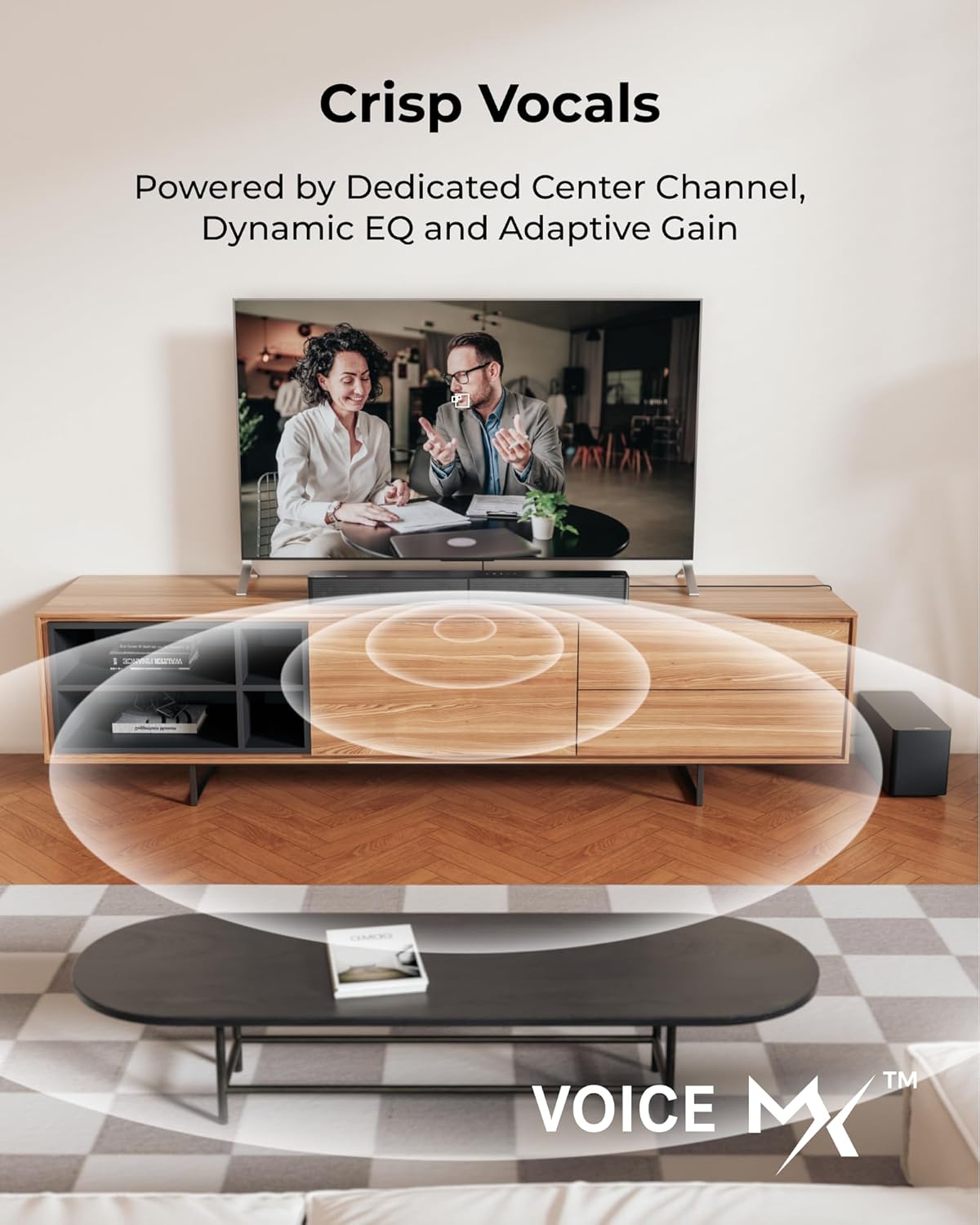 ULTIMEA 5.1CH Surround Sound Bar with Subwoofer, Dolby Atmos, VoiceMX, BassMX, APP, 300W Soundbar for Smart TV, Home Theater Surround Sound System for TV, BT 5.4, Poseidon M60 (2025 Model)