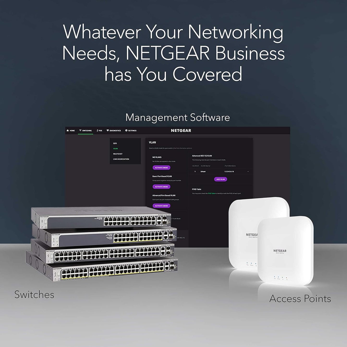 NETGEAR 5-Port Gigabit Ethernet Easy Smart Managed Switch (GS105Ev2) - Managed, Desktop or Wall Mount, and Limited Lifetime Protection