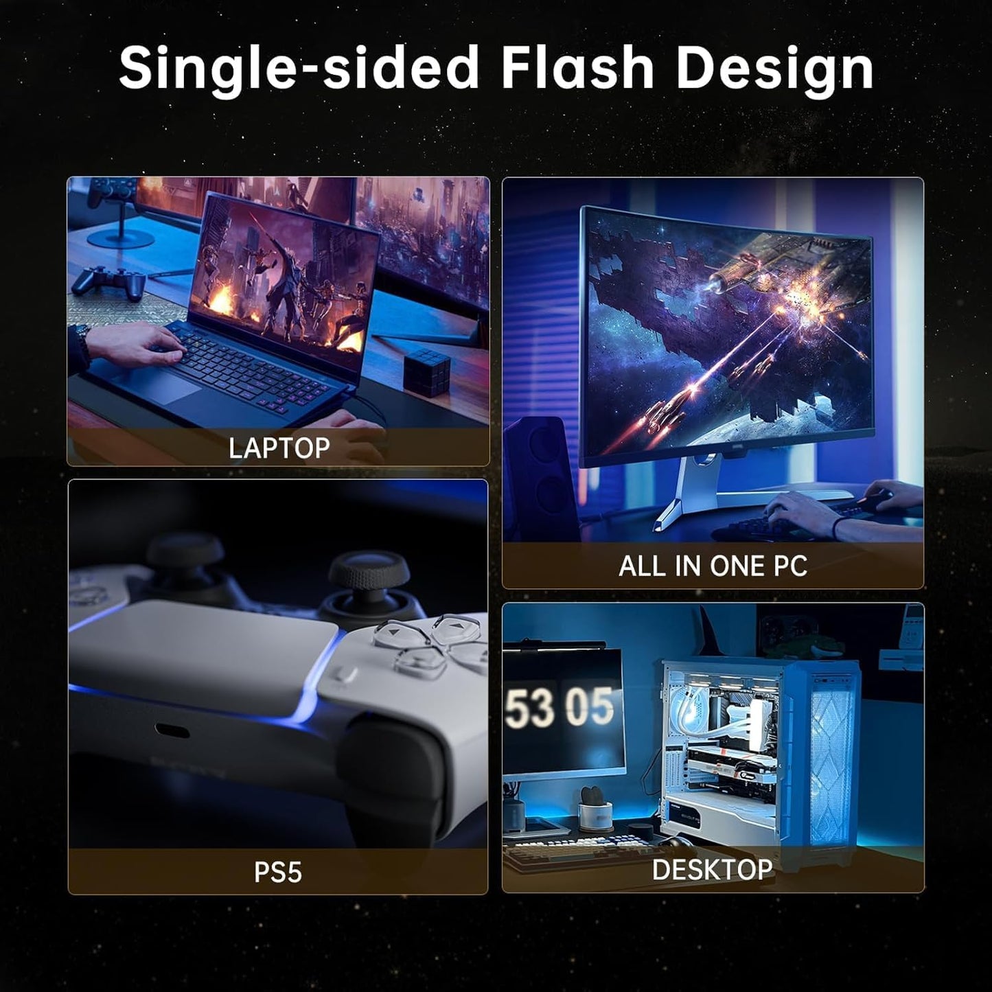 FX991 M.2 SSD 4TB NVMe SSD M2 2280 PCIe Gen 4x4, Read Up to 7300MB/s, Internal Solid State Drive for PS5 Laptop Desktop 3D QLC NAND