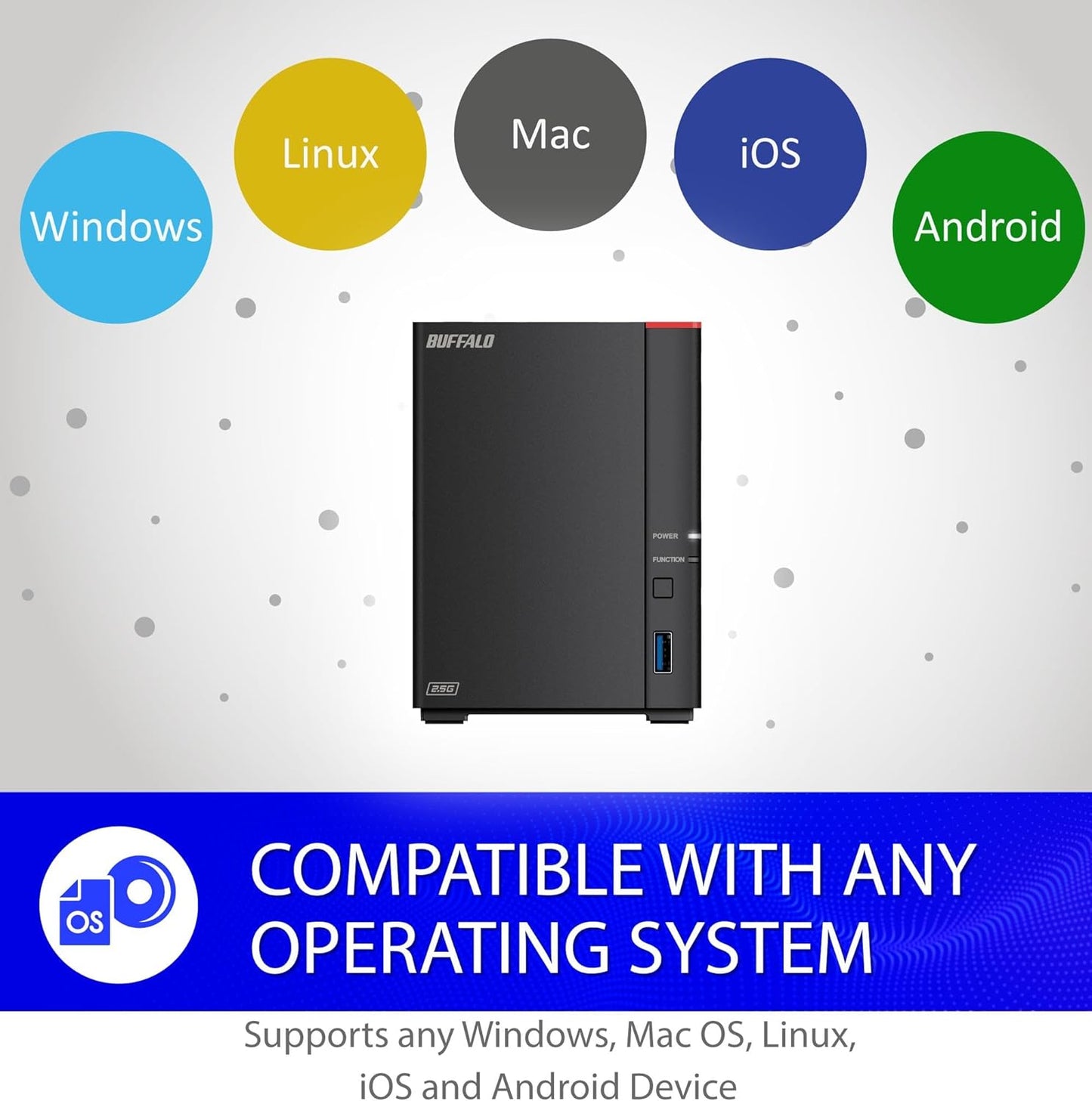 BUFFALO LinkStation SoHo 720 2-Bay Professional Office NAS 8TB (2x4TB) with Hard Drives Included