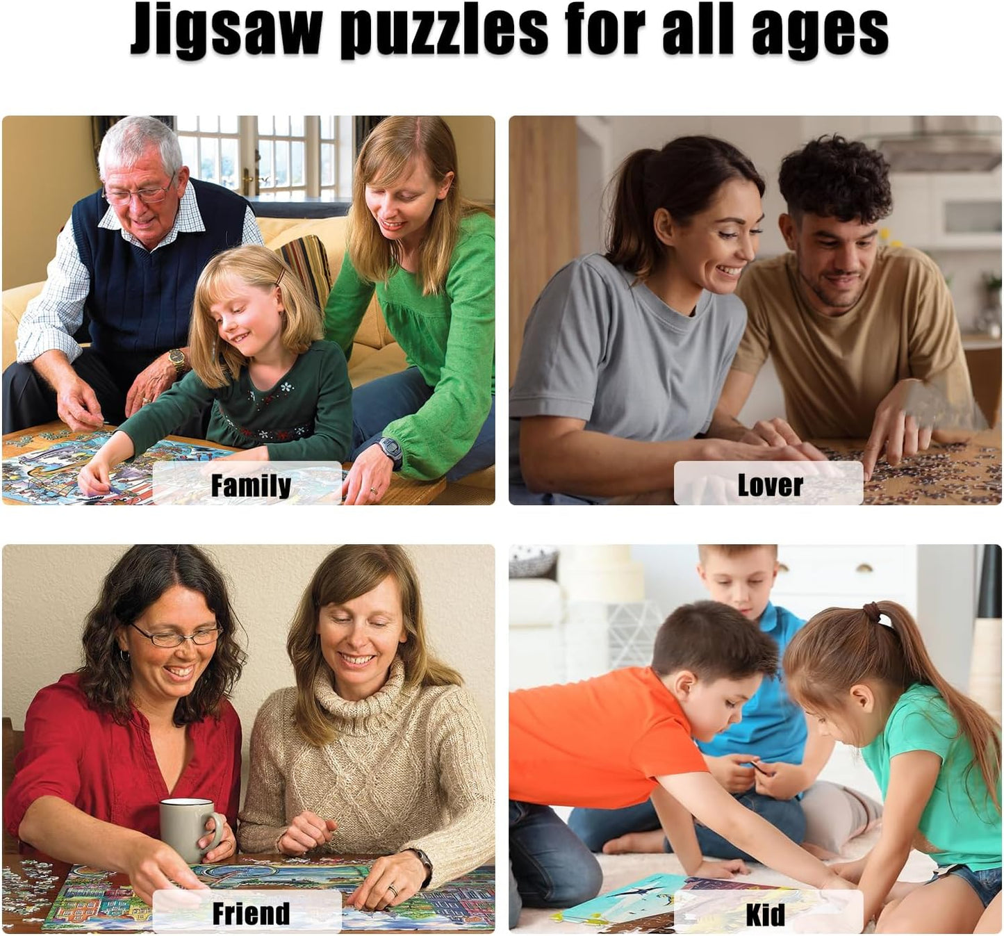 Custom Puzzle, Personalized Puzzle for Photos, Customized Puzzle 120/200/300/500/1000/1500 Pieces for Family, Christmas, Pet, Birthday, Wedding Gift