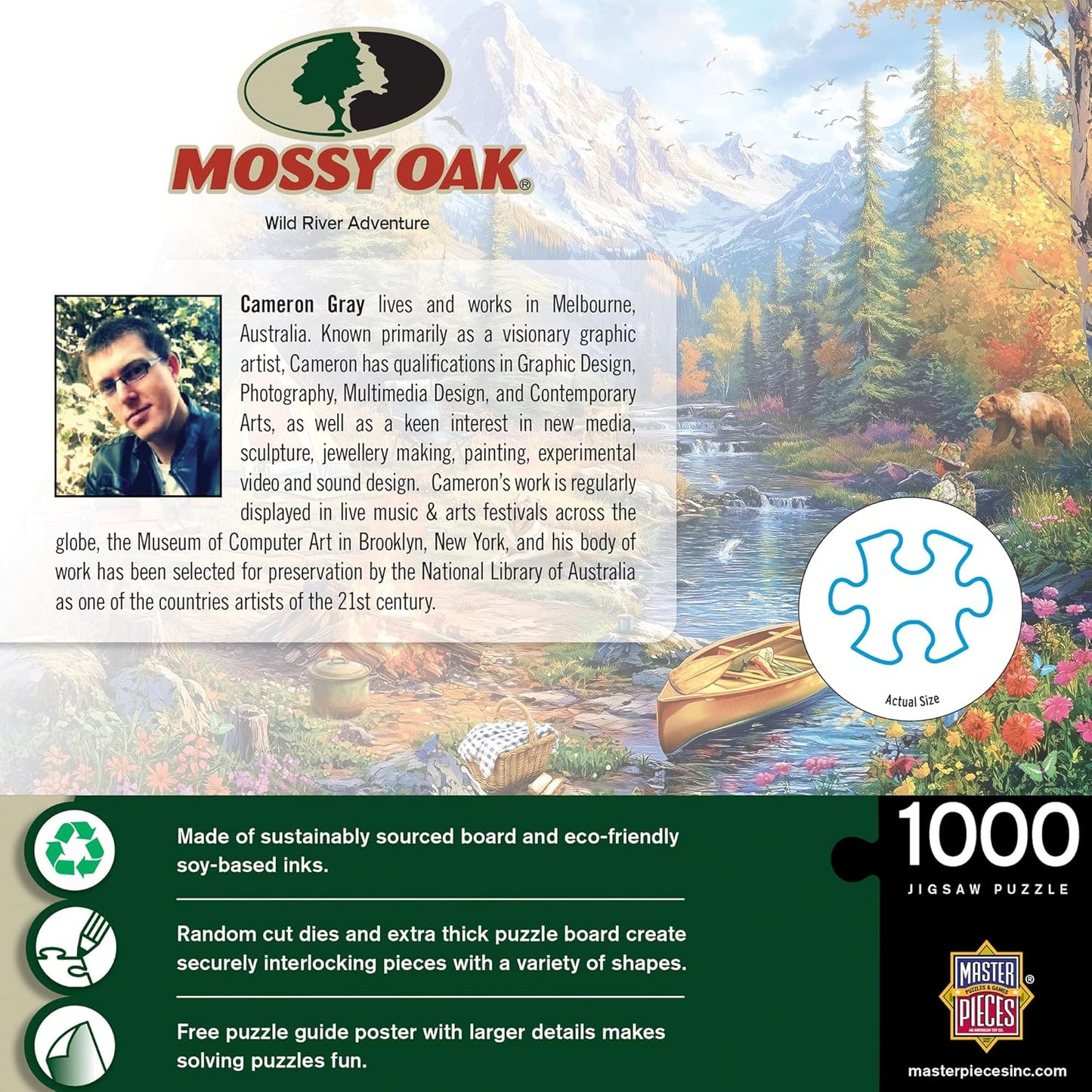 MasterPieces 1000 Piece Jigsaw Puzzle for Adults - Mossy Oak - Wild River Adventure - 19.25"x26.75"