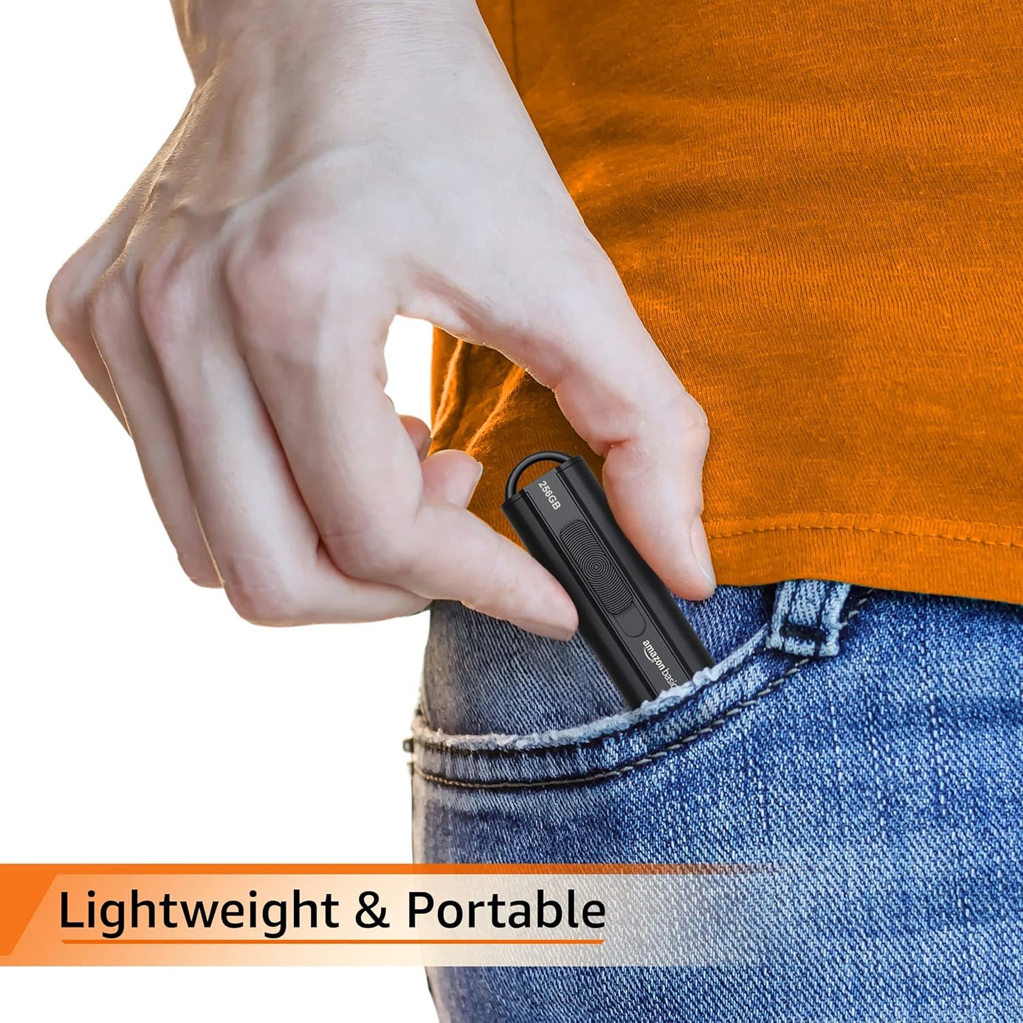 Amazon Basics 256 GB Ultra Fast USB 3.1 High Capacity Flash Drive for Data Transfer and Storage, Black