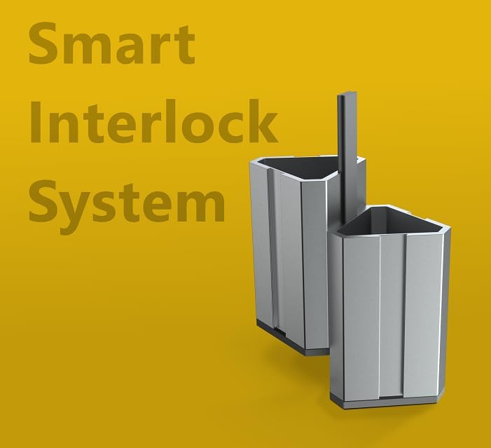 MOOY 1 peice Aluminum Alloy Pen Holder for Desk Office, Pen Organizer, Desk Tidy, FUSECUP, Tool-Free Assembly, Non-Slip Silicone Base, Customizable Pen Holder,1 Piece FUSECUP Holder with a Fuse-Rail