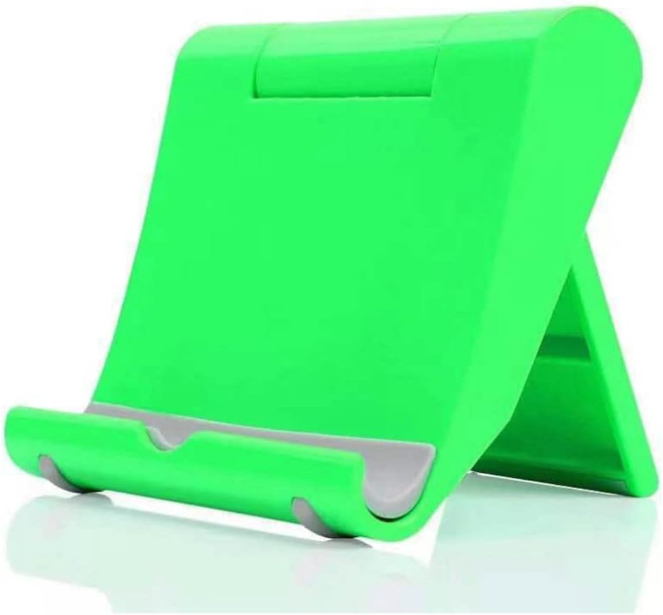 Cell Phone Stand for Desk Foldable Cell Phone Holder Desk Tablet Holder Mobile Phone Dock, Multi-Angle Universal Adjustable Tablet Dock Compatible with Most Cell Phones (Green)