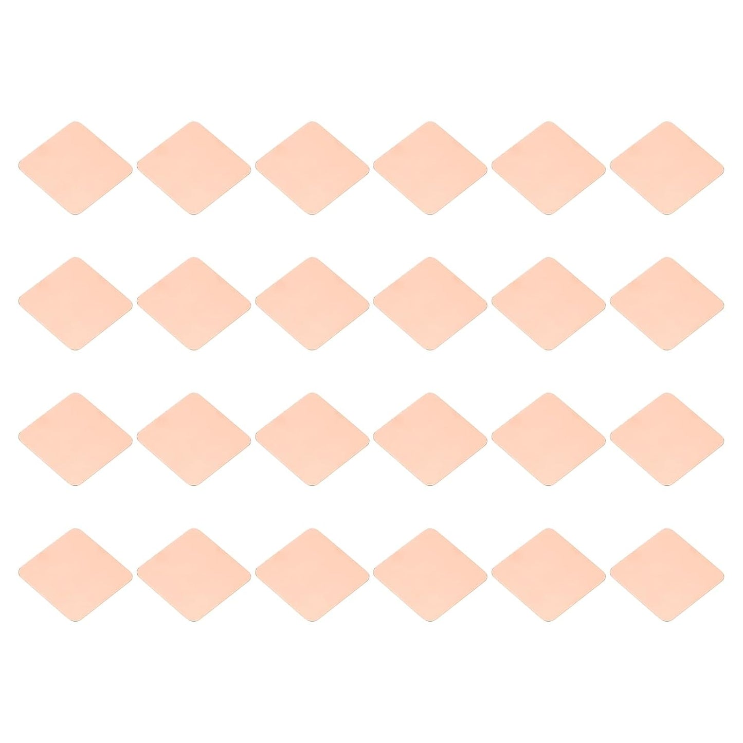 PATIKIL Copper Heatsink Pad Shims, 24 Pcs 15x15x0.3mm Copper Pad Shim IC Chipset GPU CPU Thermal Heatsink for Cooling Laptop Desktop Computer