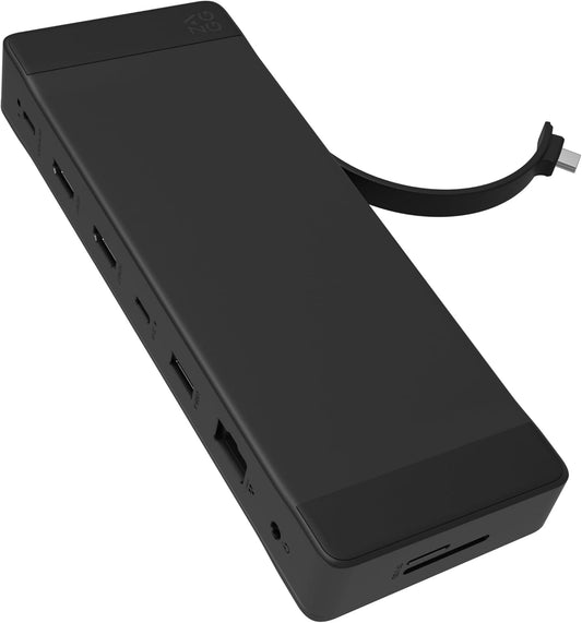 ZAGG 9-Port Hub – 2 USB-C, 2 HDMI (4K 60Hz), 1 USB-A (10Gbps), Ethernet, Audio Jack, SD & MicroSD Card Readers - Multi-Device Connectivity for iPadOS, ChromeOS, Android, Windows