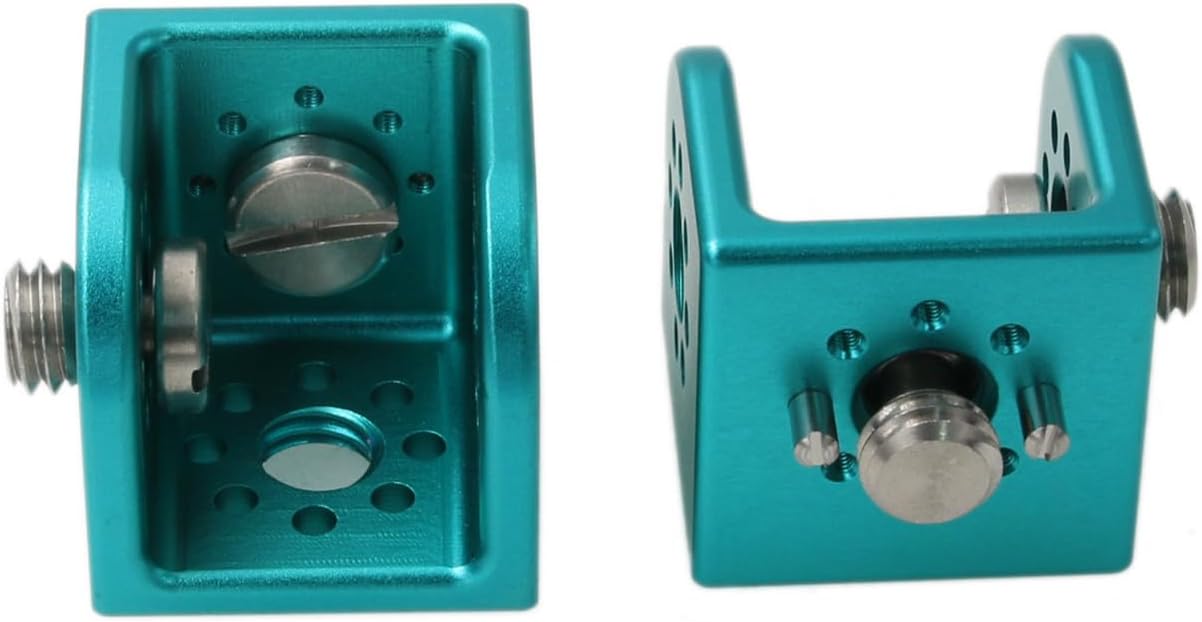 Block 3/8" Thread Bracket Lock Mounting Adapter for ARRI Sony RED Camera Lens Motor Teradek Wireless Blue