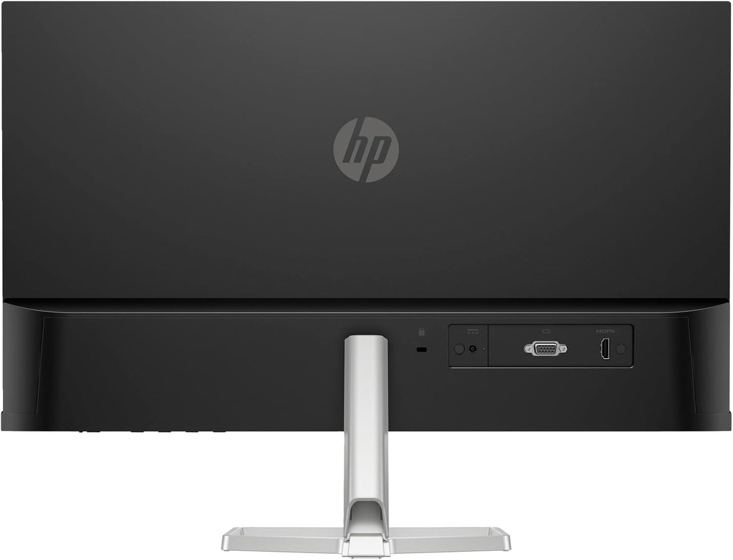 HP Series 5 524sf Monitor (Replaces M24f) 24" IPS FHD 300 nits Display, -5 to +25 Degrees Adjustable Tilt, Flicker Free, Anti-Glare, 1x HDMI, 1x VGA, Black/Silver w/Dockztorm HUB USB Port Expander
