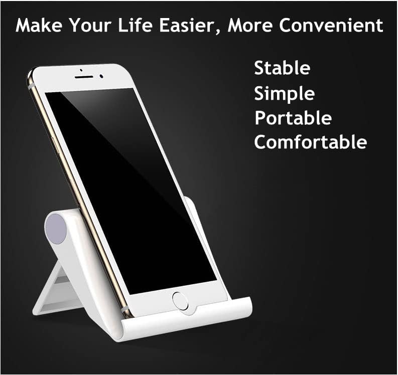 Cell Phone Stand for Desk 2 Pack Mobile Phone Holders Desktop Tablet Stand, Foldable Phone Dock Universal Adjustable Tablet Stand for Desk (Pink+Purple+Blue+White)