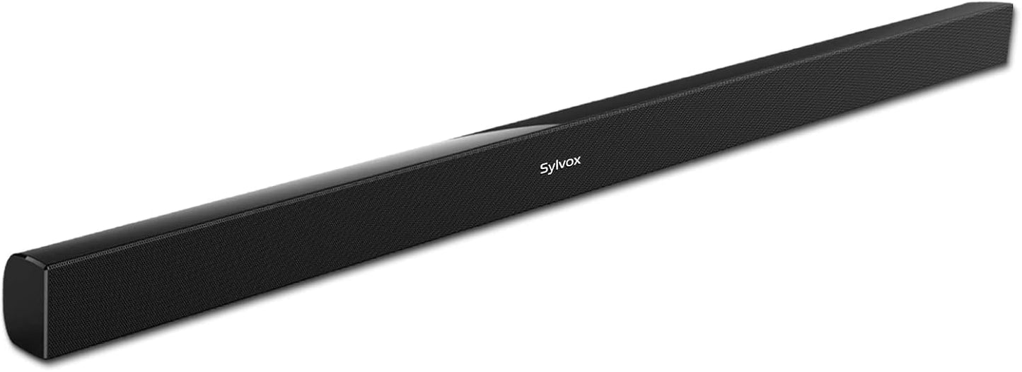 SYLVOX Elf S2 Soundbar, Bluetooth Sound bar for TV IP65 Waterproof, 60W TV Speaker with 3D Surround Sound, Movie/News/Music Mode, Wireless Connection, HDMI ARC, Music Streaming, Wall Mountable