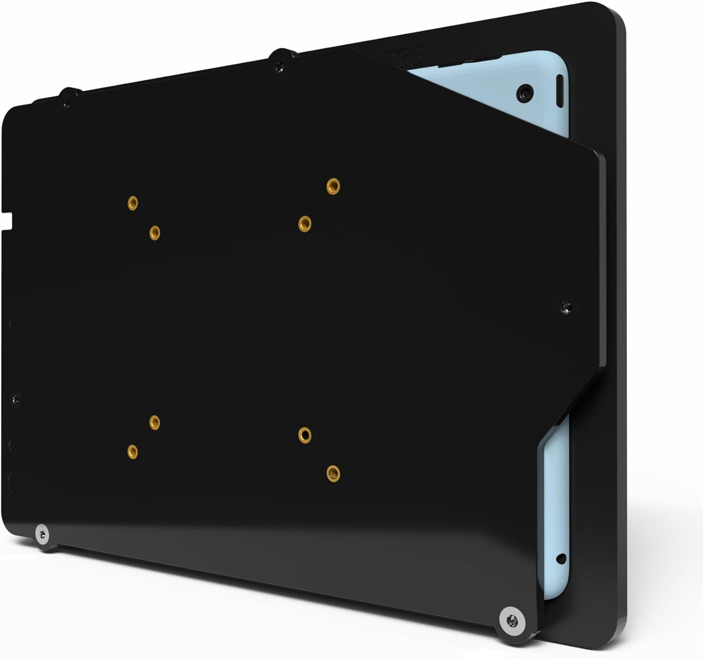 TABcare Anti-Theft Acrylic VESA Enclosure for Apple iPad 7/8/9 10.2" with Free Wall Mount Kit & 90-Degree Angle Charge Cable (iPad 7/8/9 10.2", Black)