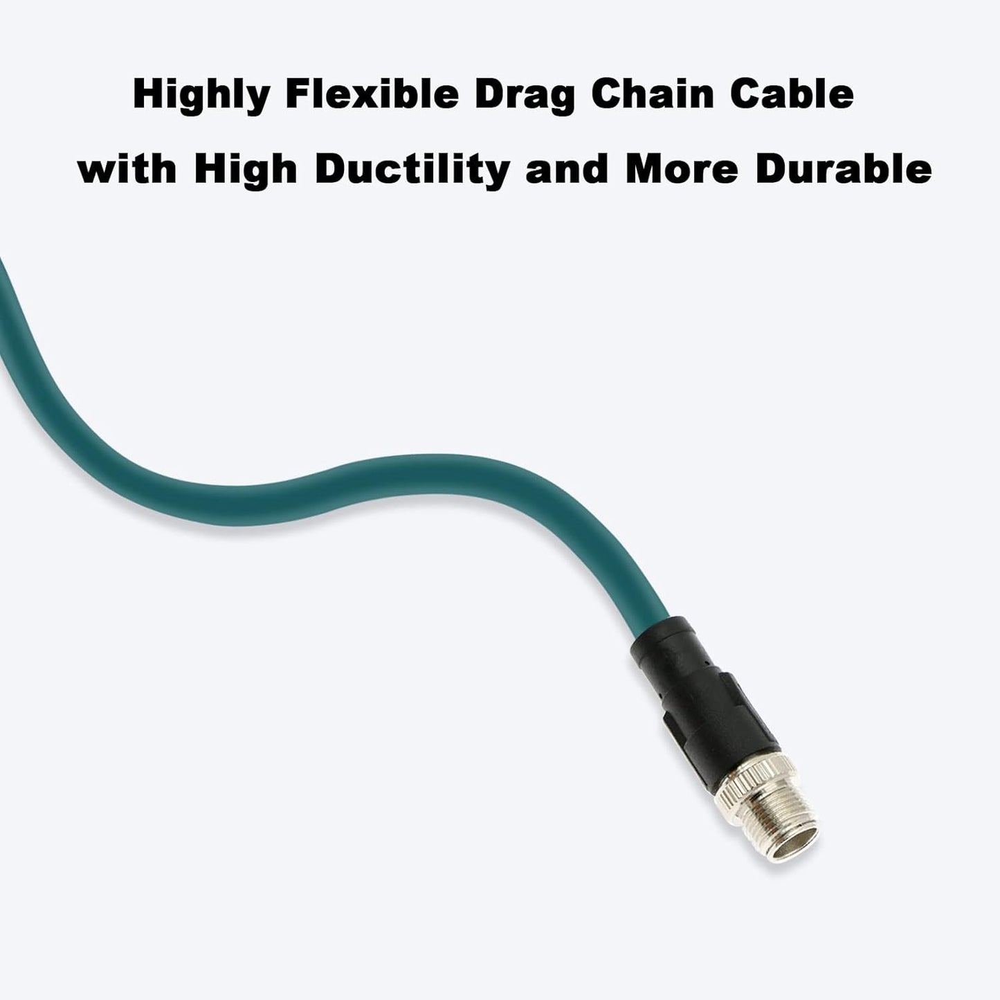 Alvin's Cables M12 8 Pin X Code to RJ45 Industrial Ethernet Cable for Cognex in Sight 8200 8400 Series IP67 Waterproof Shielded Cord for Industrial Camera 16.4ft/5M