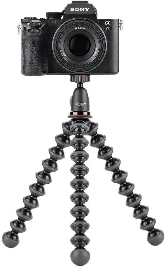 JOBY GorillaPod Compact Tripod Kit with Ballhead for Mirrorless Cameras up to 2.2 lbs. Black/Charcoal.