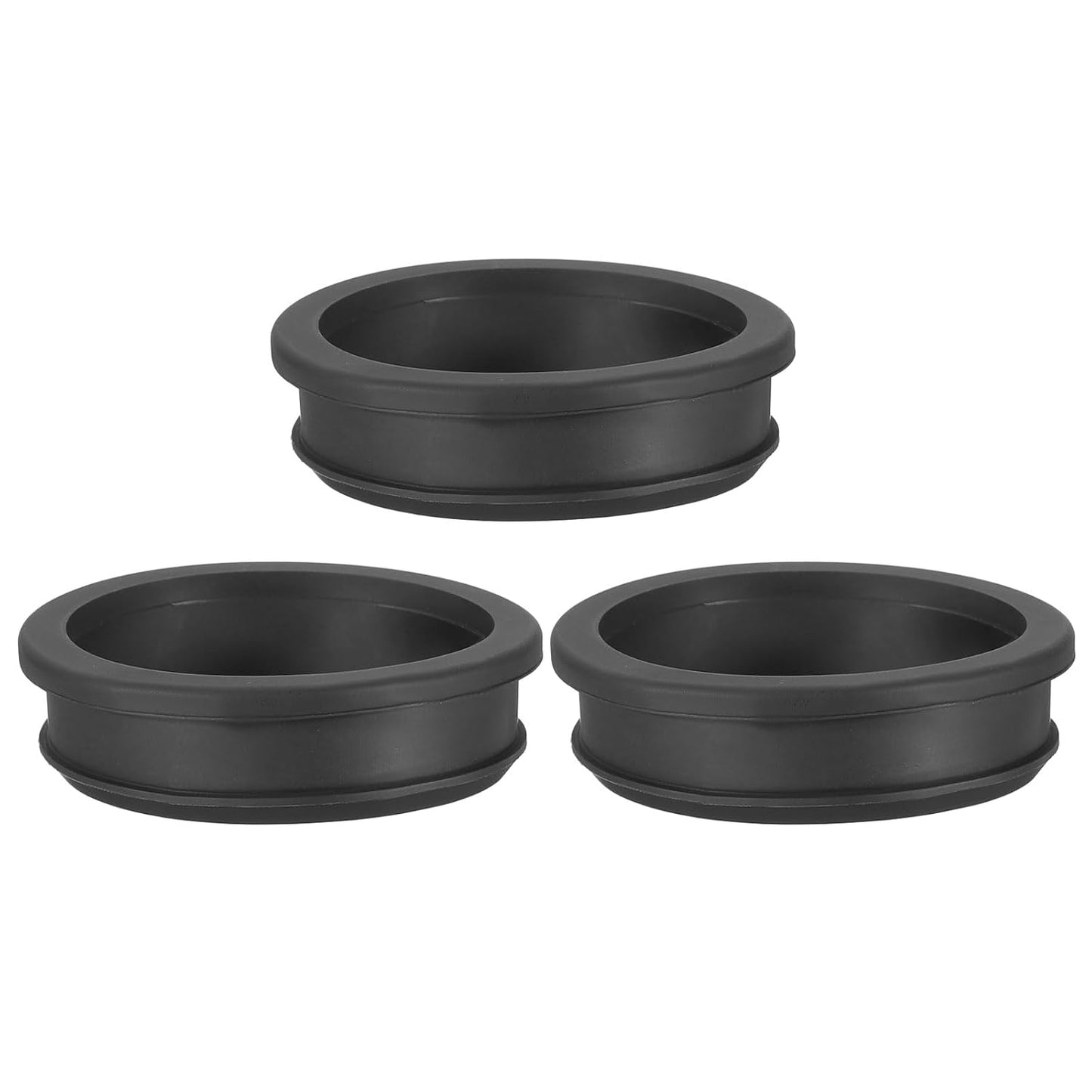 PATIKIL 58.6mm / 2-5/16 Inch Drill Hole,2-1/16 Inch ID Rubber Grommets, 3Pcs Top Hat Grommet for Wiring Eyelet Ring Gasket Automotive Firewall Cable Hole Plugs Wires Protection, Black