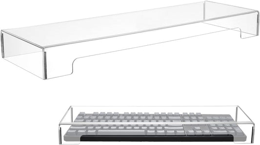 DOITOOL Acrylic Computer Keyboard Cover, Mechanical Keyboard Dust Cover Protector Cat Covers,Laptop Dust Cover(18.6 x 5.9X 1.8inch)