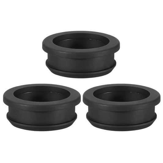 PATIKIL 38.6mm / 1-1/2 Inch Drill Hole,1-1/4 Inch ID Rubber Grommets, 3Pcs Top Hat Grommet for Wiring Eyelet Ring Gasket Automotive Firewall Cable Hole Plugs Wires Protection, Black