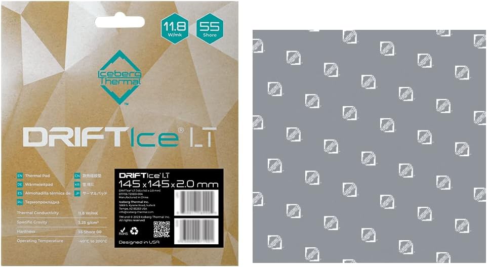 Iceberg Thermal DRIFTIce LT Thermal Pad 145 x 145mm (2.0mm) (11.8 W/mK)