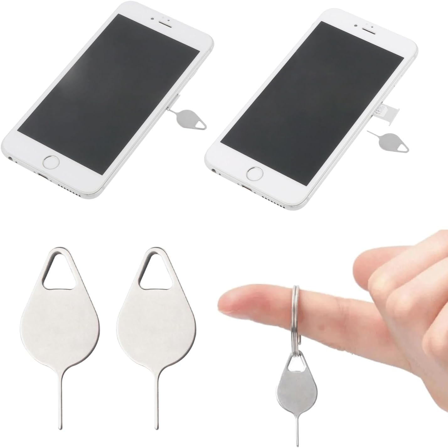 12PCS SIM Card Removal Openning Tools, Needle Opener Ejector, SIM Card Tray Eject Pins Compatible with All iPhone Apple iPad Samsung Galaxy HTC Smartphone Tablets.