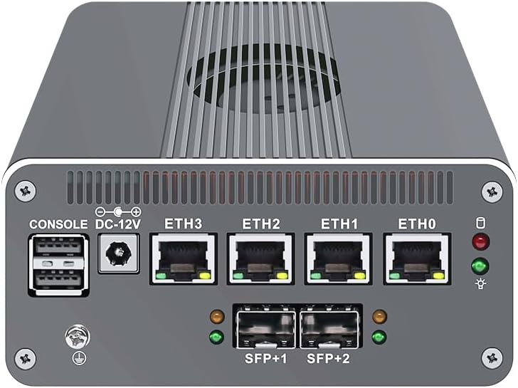 CWWK Intel Alder Lake N100(4C/4T Up to 3.4GHz)/N305(8C/8T Up to 3.8GHz) Dual SFP+10GbE Mini PC|4xIntel I226-V 2.5GbE |DDR5 Memory|PCI-E x4|HDMI+DP+Type-C (10 Gigabit N100, 16G RAM 2TB SSD)