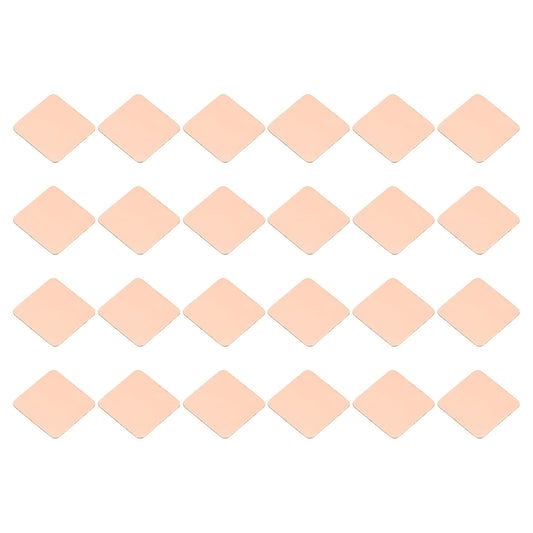 PATIKIL Copper Heatsink Pad Shims, 24 Pcs 15x15x0.4mm Copper Pad Shim IC Chipset GPU CPU Thermal Heatsink for Cooling Laptop Desktop Computer