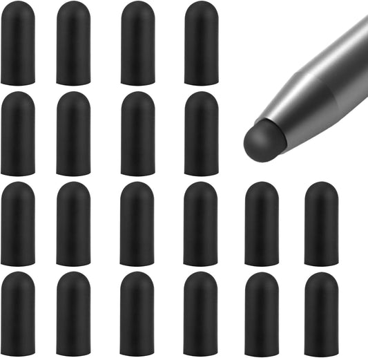 20Pcs Replacement Tips Silicone Rubber Touch Screen Pens Tips for Touch Pen (9 * 20mm)