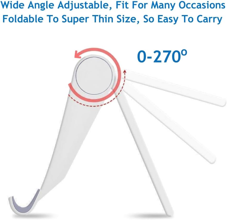 Cell Phone Stand for Desk Foldable Cell Phone Holder Desk Tablet Holder Mobile Phone Dock, Multi-Angle Universal Adjustable Tablet Dock Compatible with Most Cell Phones (Purple)