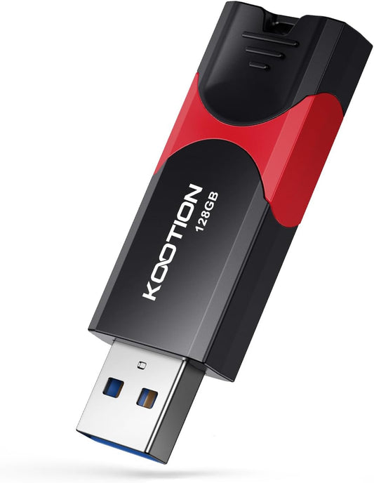KOOTION 128GB USB Thumb Drive 3.1 Flash Drive Ultra High Speed up to 150MB/s, Retractable Memory Stick, 128G External Solid State Flash Drive