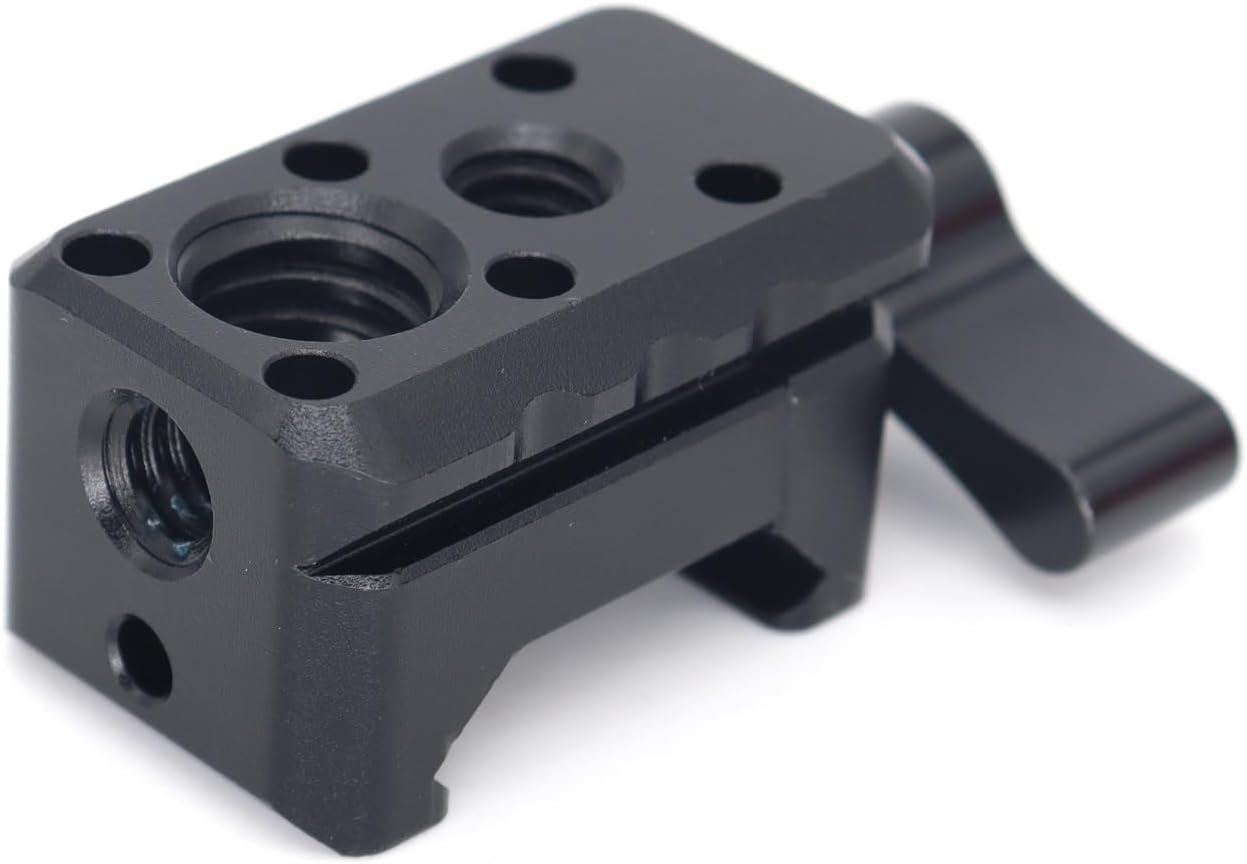 NATO Clamp Adapter,NATO Rail Lock Clamp Mount Quick Release with 1/4" 3/8" ARRI Thread for Camera Cage Handle Monitor LED Light Microphone Cold Shoe Magic Arm