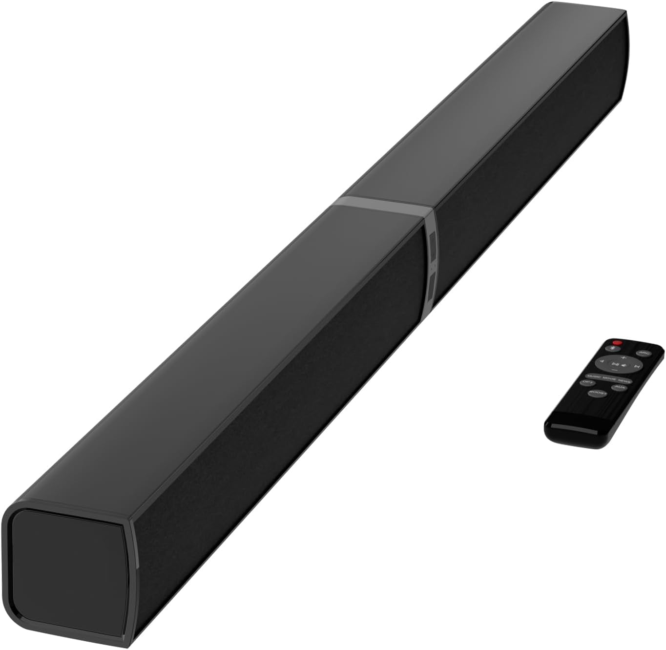 MZEIBO Sound Bar for Smart TV，80W Detachable Bluetooth Soundbar with Powerful Bass, 2-in-1 Home Theater Audio System, ARC/Optical/AUX Connectivity for TV/PC/Laptop/Game Console