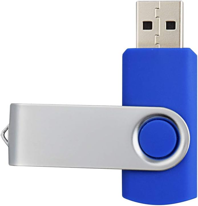 Aiibe 8 GB Flash Drive 10 Pack USB Flash Drives 8G USB 2.0 Memory Stick Thumb Drive Data Storage Swivel Keychain Design Pen Zip Drives Wholesale/Lot/Bulk (10 Pack, 8GB, Blue)