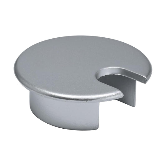1 Pcs Desk Grommet 1-3/8" / 35 mm, Desk Cord Hole Cover, Cable Grommet Metal Zinc Alloy Materilal, Desk Hole Grommet for Home & Office Pc, Detachable Cable Cord Organizer-Matte Silver