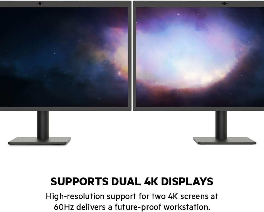 Belkin Thunderbolt 3 Dock Pro w/ Thunderbolt 3 Cable - USB-C Hub - USB-C Docking Station for MacOS & Windows, Dual 4K @60Hz, 40Gbps Transfer Speed, 85W Upstream Charging, w/ Ethernet, SD & Audio Ports