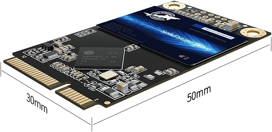 Dogfish mSATA SSD 64GB 3D NAND MLC SATA III 6 Gb/s, mSATA (30x50.9mm) Internal Solid State Drive - Compatible with Desktop PC Laptop - (MSATA 64GB)