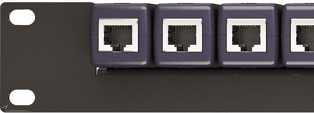 Ethernet Surge Protector 19" RackMount (16 Port) PoE+ Gigabit (Server Rack Mount 1U) -Gas Discharge Tube -RJ45 Lightning Suppressor -LAN Network CAT5/CAT6 Thunder Arrestor GbE 1000 Mbps -Tupavco TP316