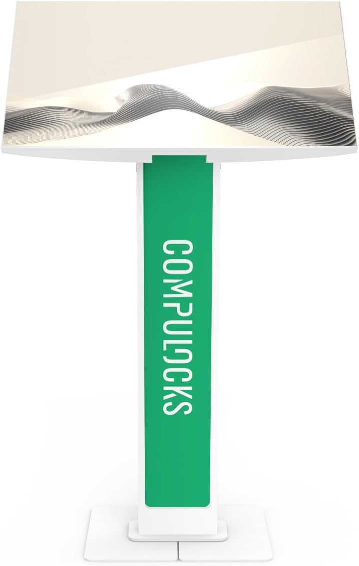 Compulocks Brandable VESA Floor Stand for Screens Up to 32 Inches - White